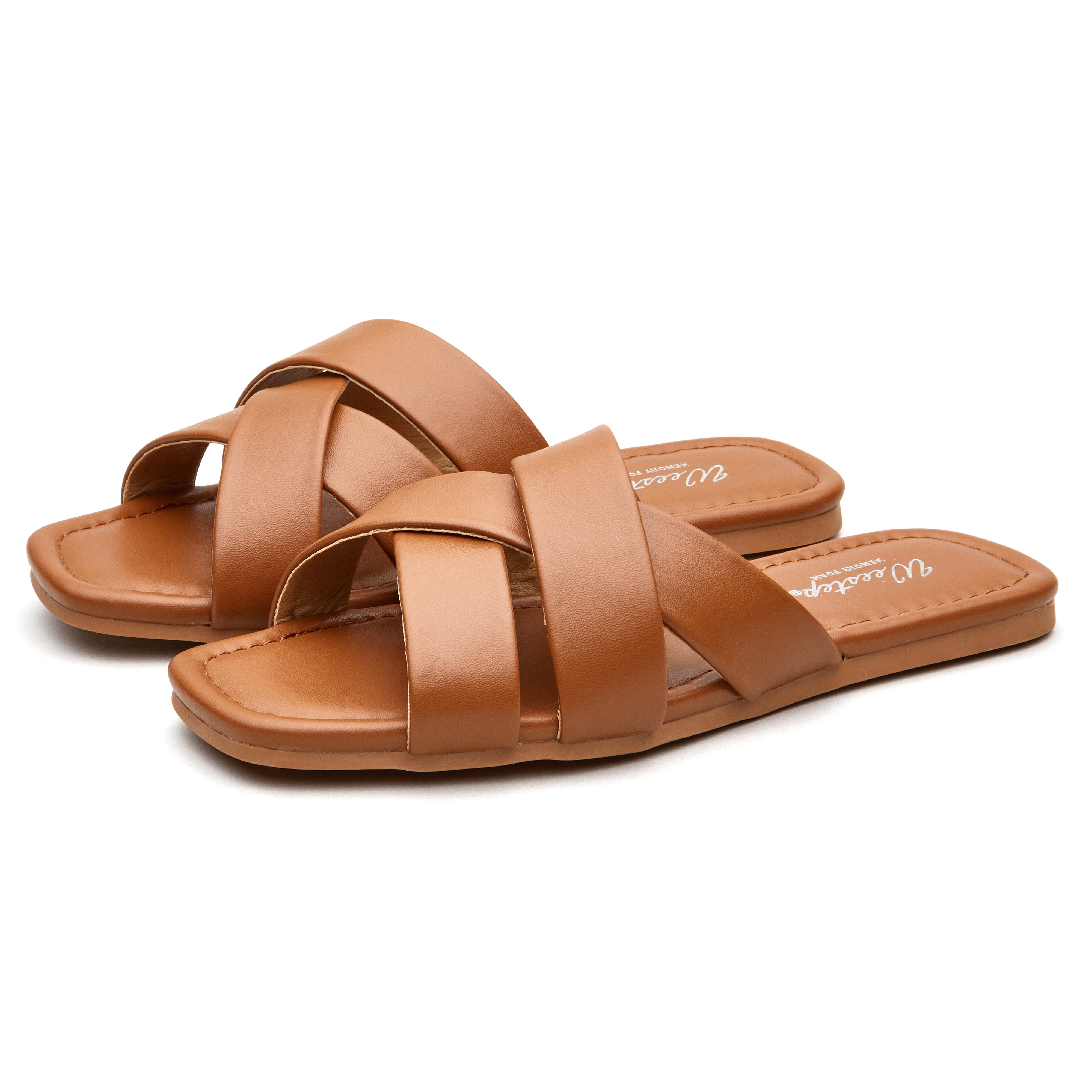 Cross fashion slide sandals