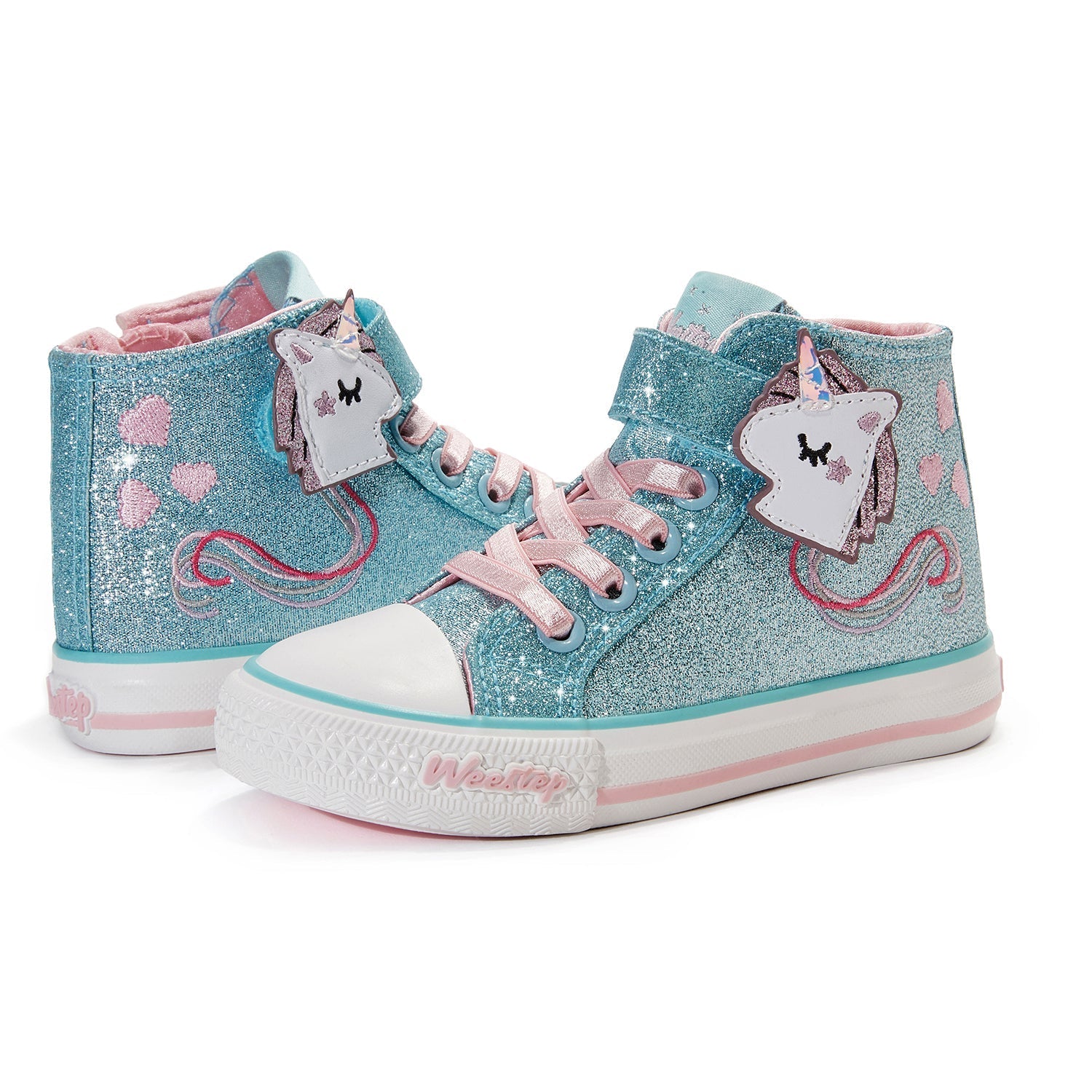 Toddler Little Kid Glitter Unicorn Mid-Top Sneaker