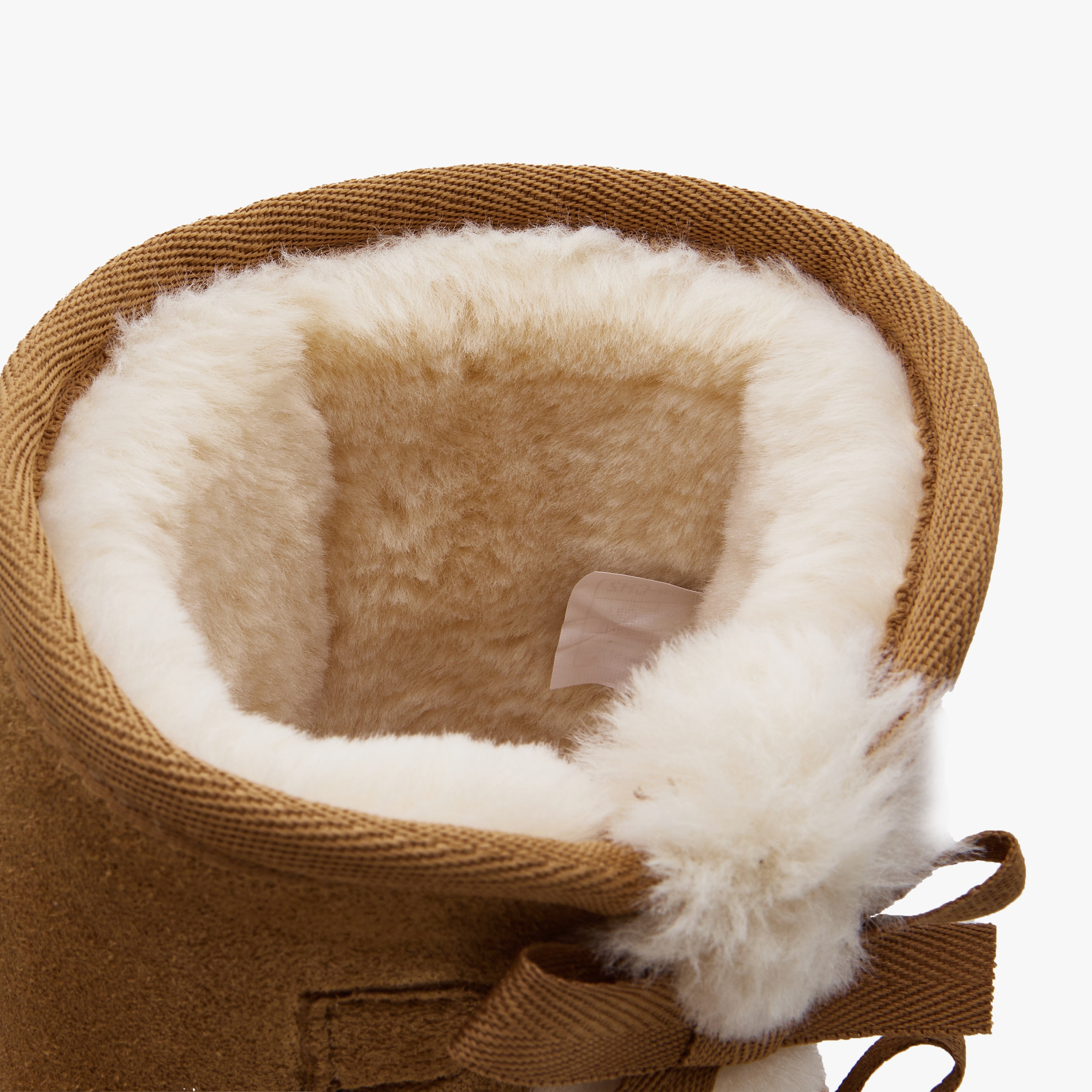 Women Mid Calf Faux Fur Lined Double Side Bow Winter Snow Boots